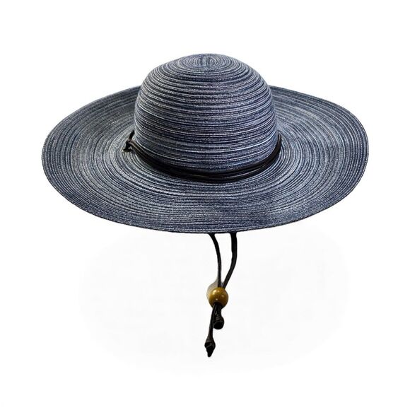 Sloggers Braided Hat 4.5” Wide Brim Blue Hues Gardening Sun Hat Medium 22 1/2” - Picture 2 of 6